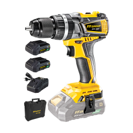 FF GROUP CORDLESS HAMMER DRILL 20V WITH 2 BATTERIES 2AH CHD/60-BL 20V PRO 46671 FF GROUP ΚΡΟΥΣΤΙΚΟ ΔΡΑΠΑΝΟΚΑΤΣΑΒΙΔΟ ΜΠΑΤΑΡΙΑΣ 20V ME 2 ΜΠΑΤΑΡΙΕΣ 2AH CHD/60-BL 20V PRO 46671